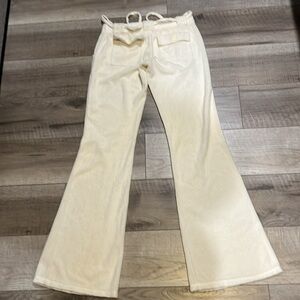 Vintage Juicy Couture Terry Cloth White Belted Double Pocket Pant